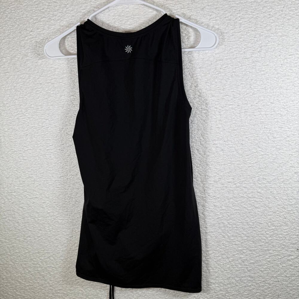 Athleta black side scrunch scoop neck black tank size small - Picture 5 of 7
